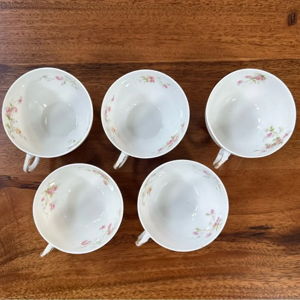 Antique Theodore Haviland Limoges Schleiger 150 Rose Cup Pink Flowers